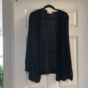 Black knit cardigan